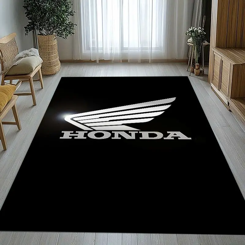Vintage H-Honda Racing Car Soft Non-Slip Area Rug for Living Room,Bedroom Playroom Carpet Mat for Sofa,Moto Home Decor Gift