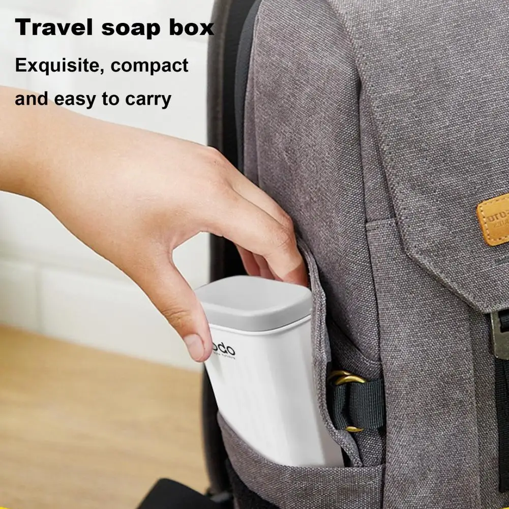 Home Outdoor Soap Holder Double Layers Dustproof Leakproof Travel Soap Case with Drainage Function Portable Soap for Business