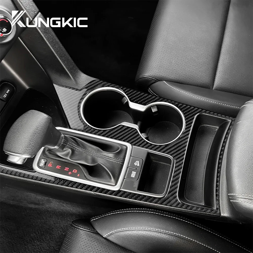 

Настоящая мягкая наклейка из углеродного волокна для Kia Sportage 2017 2018 2019 2020 2021, LHD автомобильная панель переключения передач, чашка для воды, внутренняя отделка