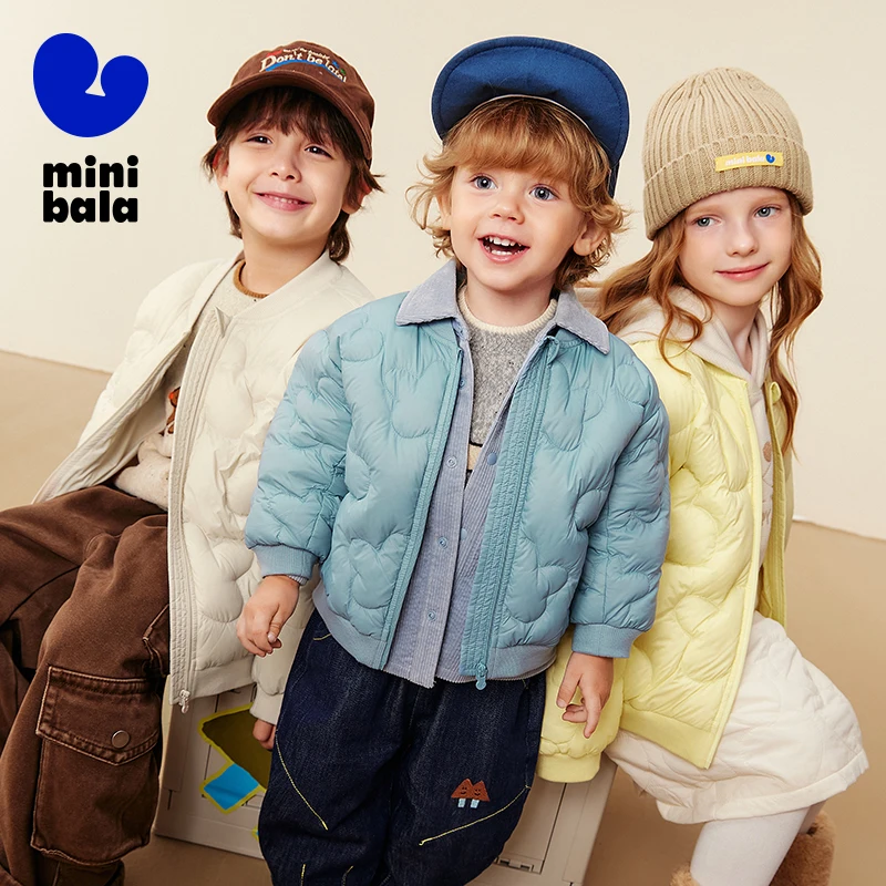 

Детский пуховик Mini Bala 2025, новое зимнее ветрозащитное водонепроницаемое пальто для младенцев