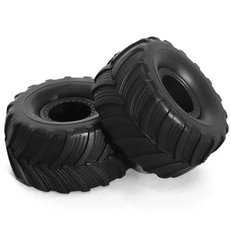 4개 몬스터 트럭 휠 림 타이어 세트 1/18 TRX4M FMS FCX24 W194 액시얼 RC 크롤러 자동차 업그레이드 부품