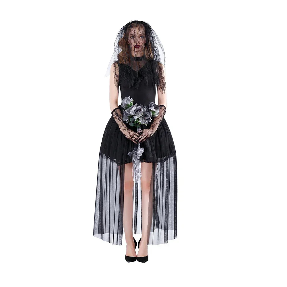 

New Women's Adult Halloween Cosplay Vampire Costume Ghost Bride Fancy Dress For Party Carnival Game