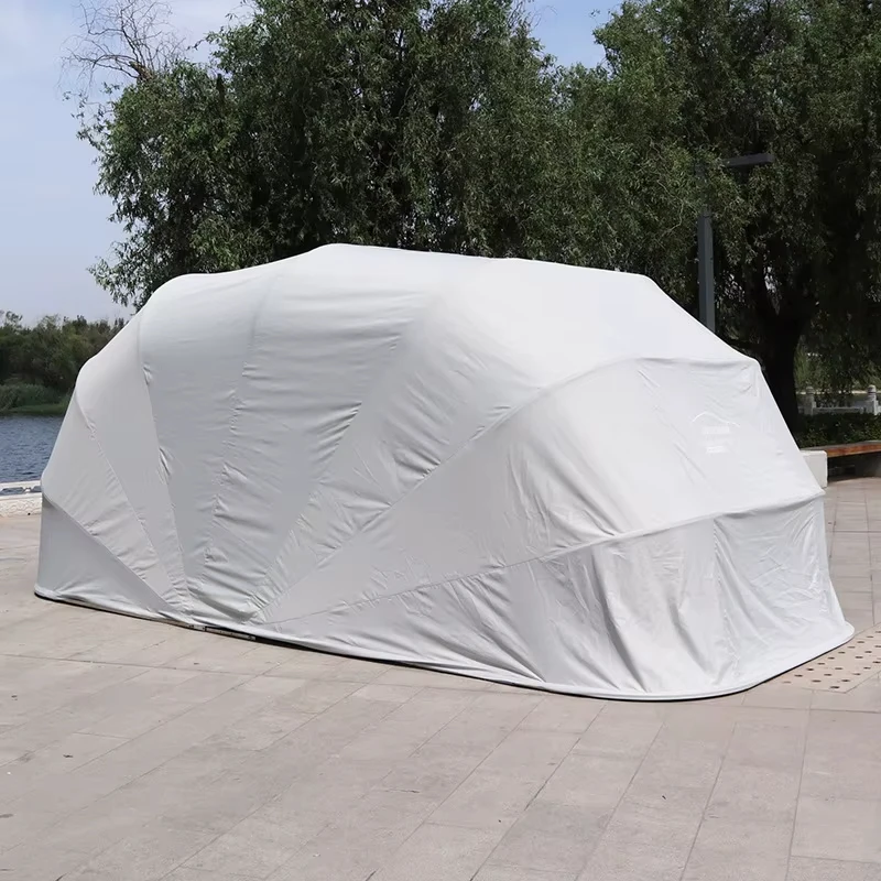 Portable Car Cover Awning Windproof Rainproof UV Protection Folding Outdoor Car Sunshade Windproof Umbrella Camping Car Cover