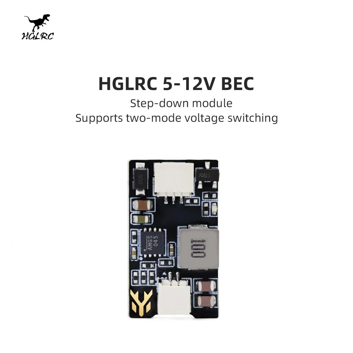 HGLRC BEC Step-down Module Dual Voltage Mode Switchable 5V-12V Adjustable BEC Power Supply Module For FPV Racing Drone RC
