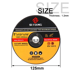 Lưỡi cưa góc góc góc, đĩa cắt kim loại, đĩa rebolo nhựa, thanh thép, dụng cụ cắt gỗ, bộ 75mm, 115mm, 125mm, 5pcs 9 Vải đĩa cắt bán hàng chính - №8