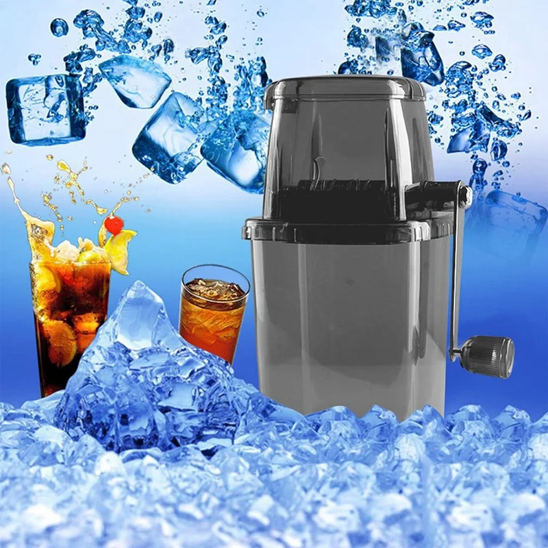 Household Manual Ice Crusher Transparent Multi-Purpose Hand Shaved Ice Machine, Shaved Ice Machine