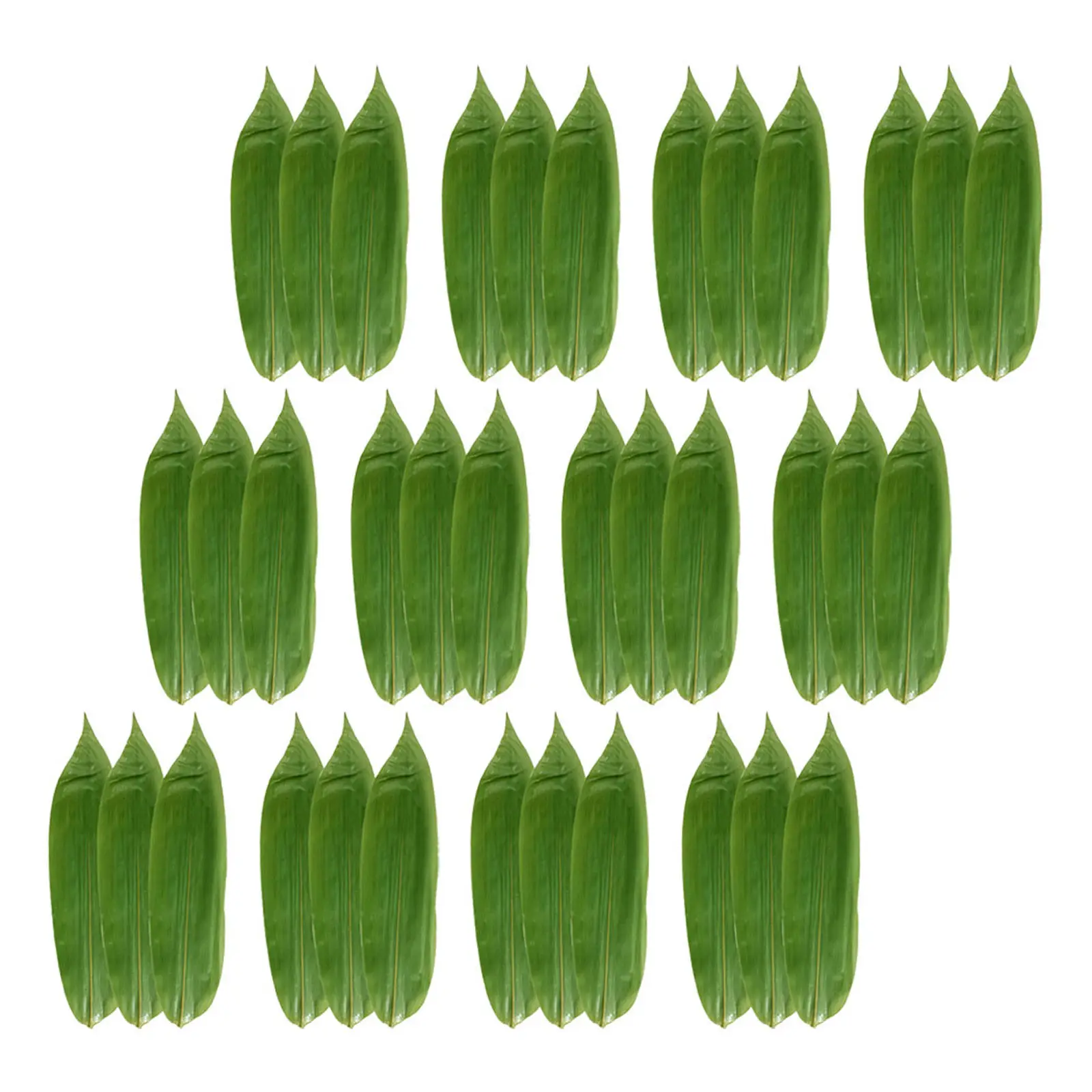 100Pcs Realistic Bamboo Leaves Sushi Decor for Japanese Food Presentation Sashimi Plate Decoration Cold Dish Leaf Ornament