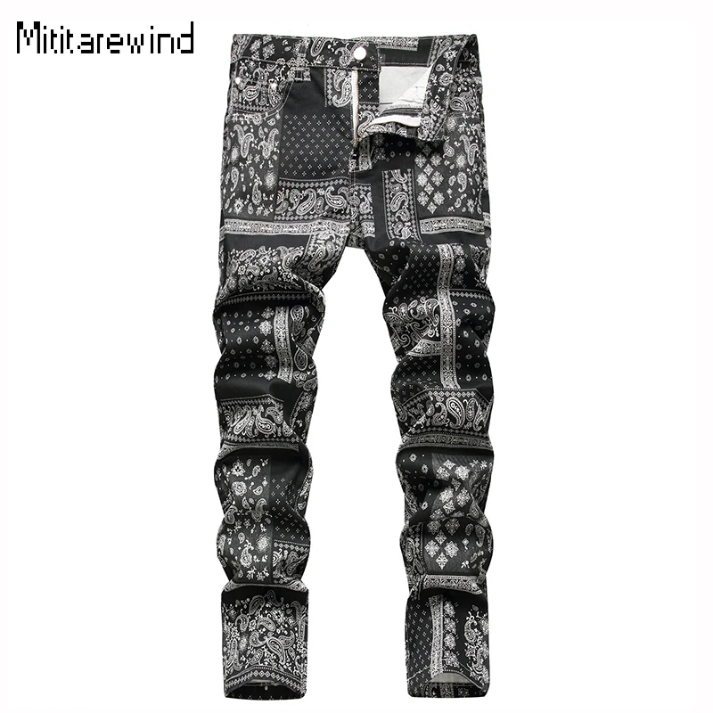 

High Street Trend 3D Printed Pants Men Y2k Streetwear Causal Comfortable 95% Cotton Stretch Pencil Pant Man Personality Trousers