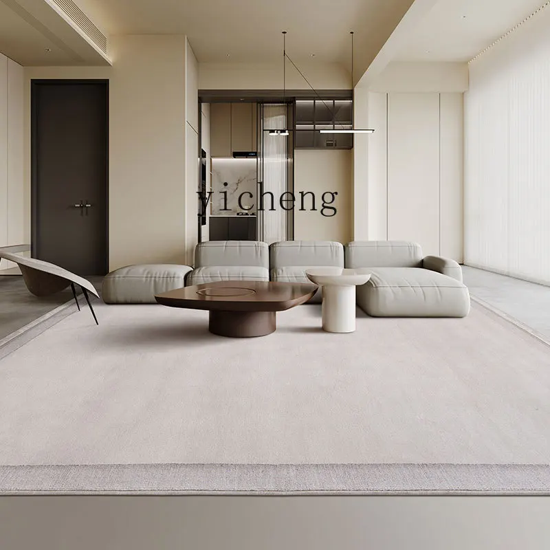

LSL Solid Color Carpet Living Room Coffee Table Rug Bedroom Italian Minimalist Light Luxury Home Thickened Border
