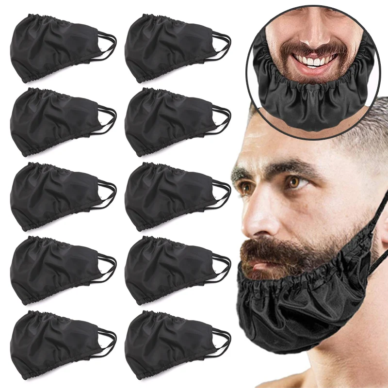 1 pçs masculino barba bandanas babador de dormir ajustável capas de barba confortável avental de cabelo facial à prova de óleo para presente masculino