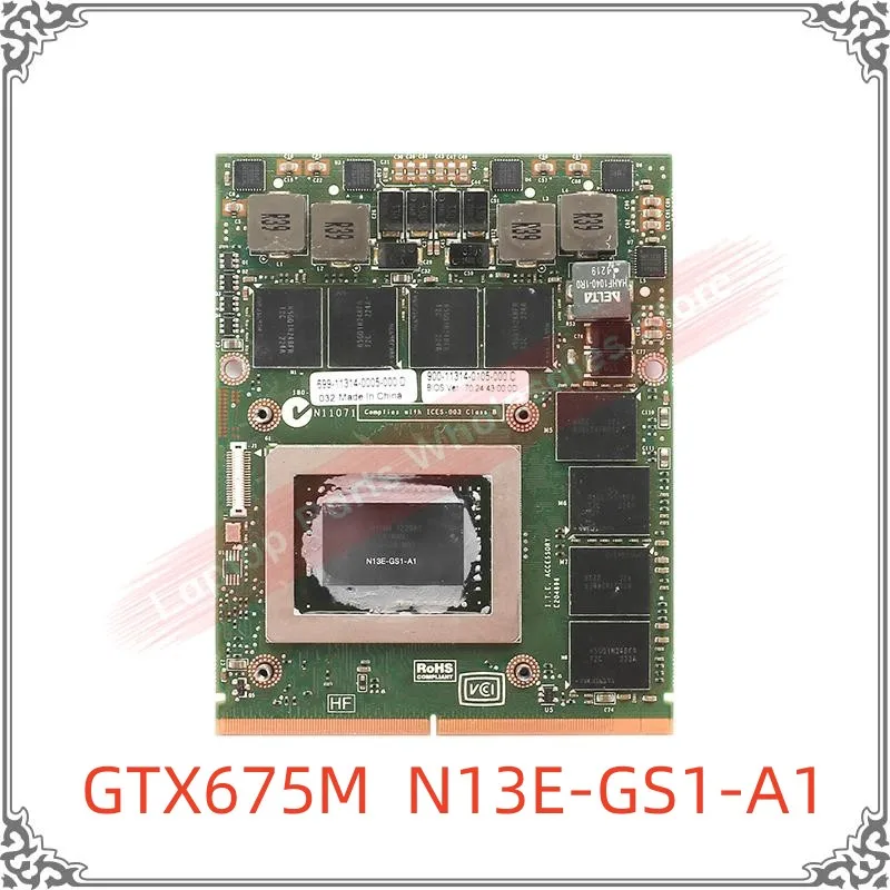 

Original Used GTX675 GTX675M GTX 675M 2G 2GB Graphics Card For DELL M17X M18X M15X N13E-GS1-A1 GTX675 Video Card Display Cards