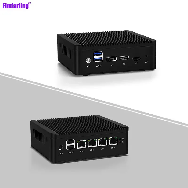 Imagem -05 - Fanless Mini pc Soft Router Pfsense Firewall Appliance Intel N4000 J4125 I255 2.5g Lan An2 Hd-mi Vga Ssd Esxi Aes-ni