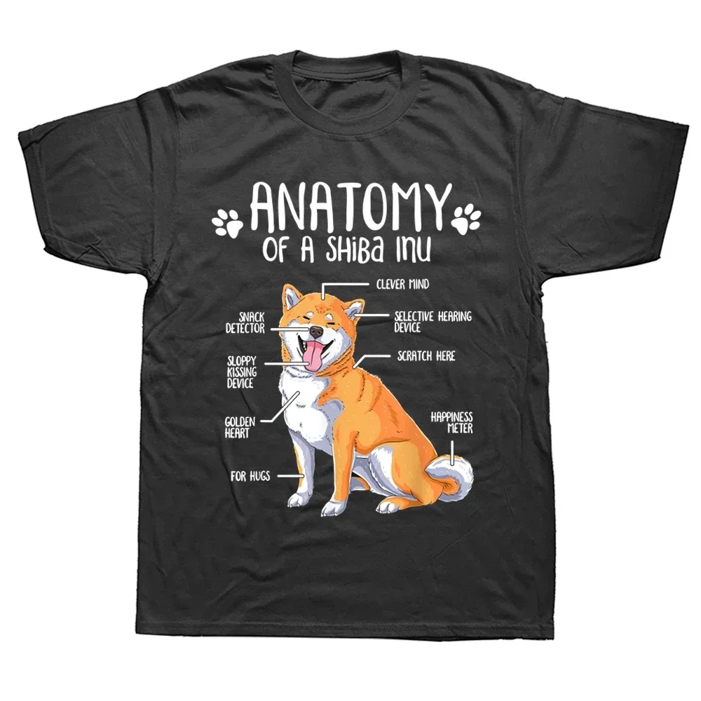 

Graphic Cotton Streetwear Short Sleeve Birthday Gifts Summer Mens heavyweight Clothing Funny Anatomy Shiba Dog Lover T Shirts