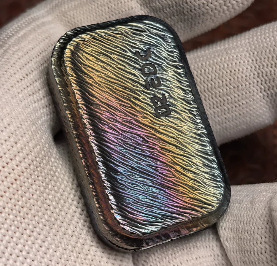 Used EDC 01 hand carved silk stone patterned zirconium alloy fidget slider Decompression toys