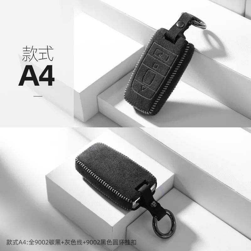 Customized Alcantara 100% Car Key Case Cover Holder Key Shell Buckle for Rolls Royce Kurinam Phantom Gust Phantom Obsidian