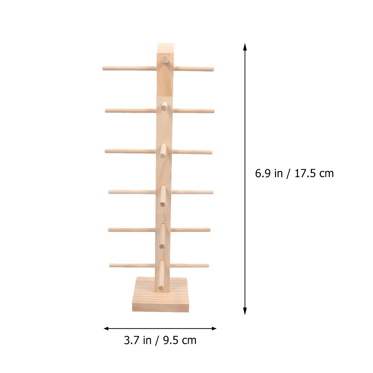 1 قطعة خشب الصنوبر النظارات عرض موقف تصميم بسيط رائع 6 نظارات تخزين الرف المنزل التجزئة الحرفية تظهر ديكور #2