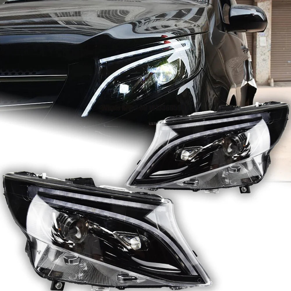 

Car Lights for Vito Mixto Tourer Headlight Projector Lens Dynamic Signal Head Lamp W447 LED Headlights Drl Automotive Accessory