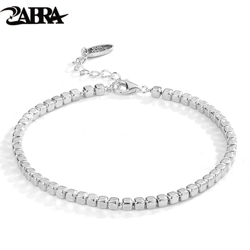 ZABRA S925 Silver Shattered Silver Several Pairs Bracelet for Men and Women's Fashion and High End Feel Handicraft