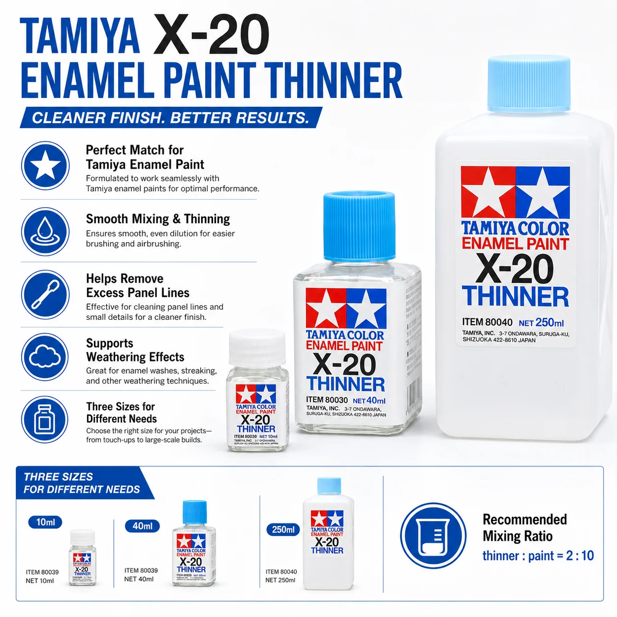 Tamiya 80030 X-20 Enamel Thinn - Model Kit Cement ulasan dan harga