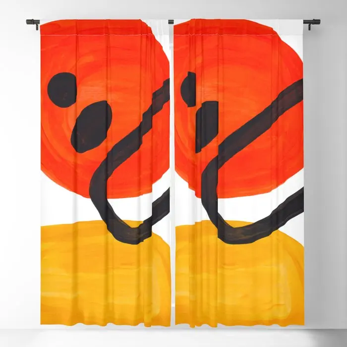 Colorful Pop Art Minimalism Blackout Curtains 3D Print Window Curtains for Bedroom Living Room Decor Window Treatments