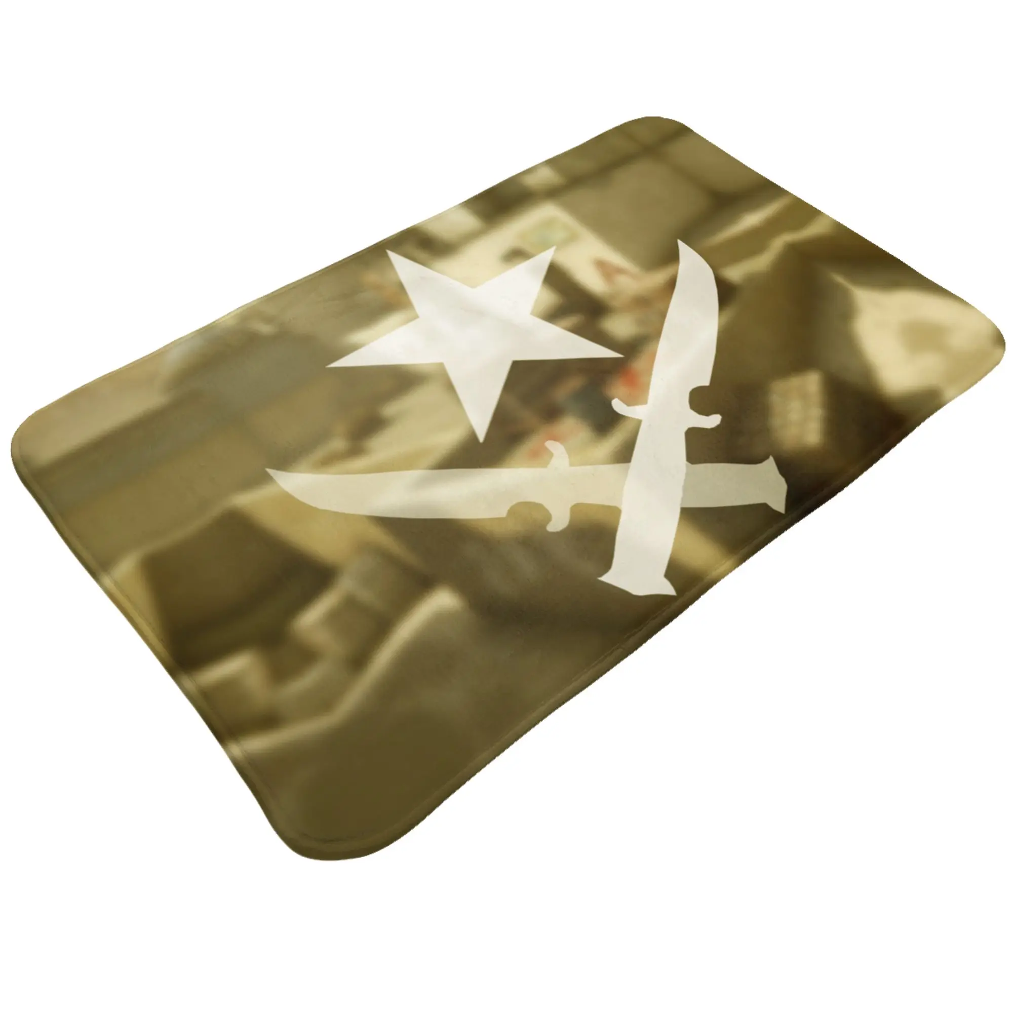 CSGO Star Dual Knife Desert Map Art Non-slip Doormat Bedroom Mat  Outdoor ModernDecor
