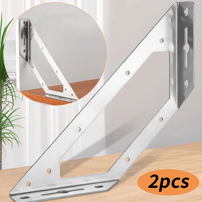 قطعتان من رمز الزاوية الثابت متعدد الوظائف، مثبتات ذات دعامة كبيرة، تستخدم للطاولات والخزائن والأرفف وتقوية الأثاث #1