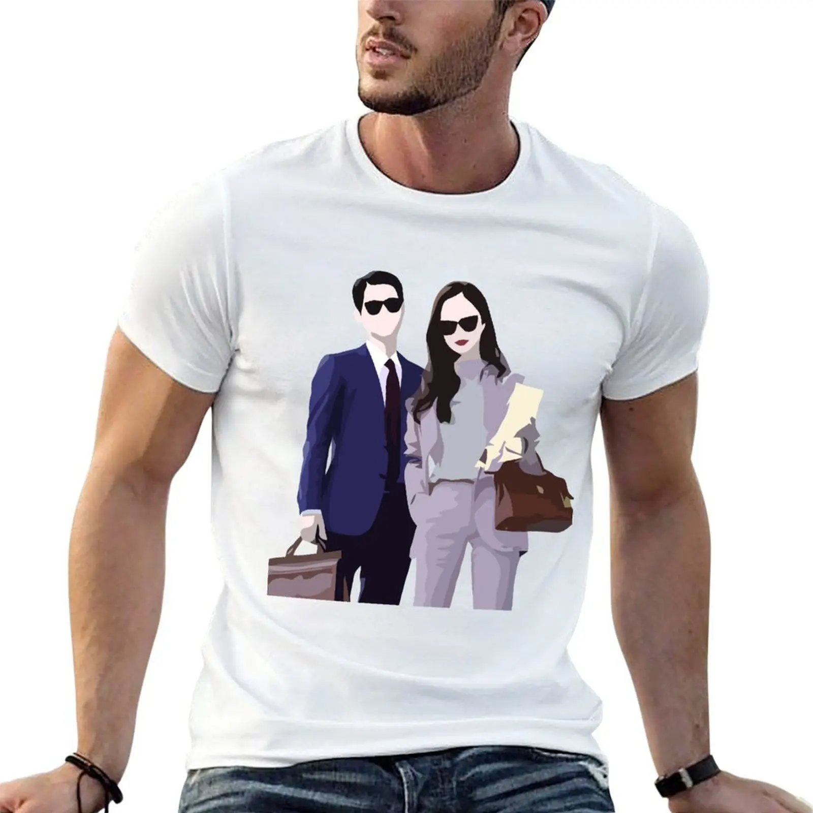 Vincenzo kdrama Song Joong ki and Jeon Yeo been T-Shirt Athletic Fit Sports Short Sleeve Top