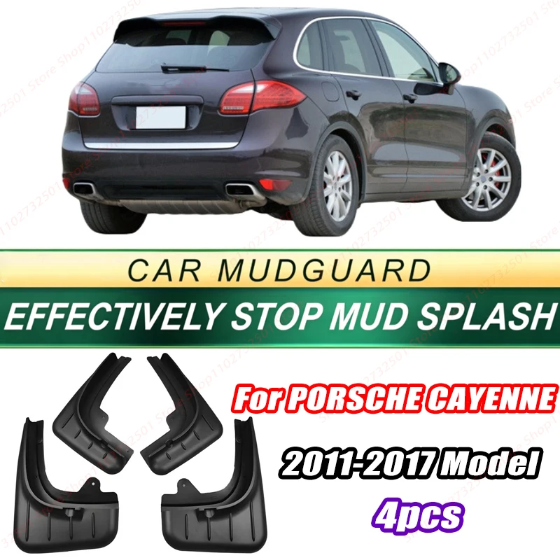 For PORSCHE CAYENNE 2011-2017 Model 4PCS Front Rear Mud Flaps Splash Guards Fender Mudguards Auto Accessories