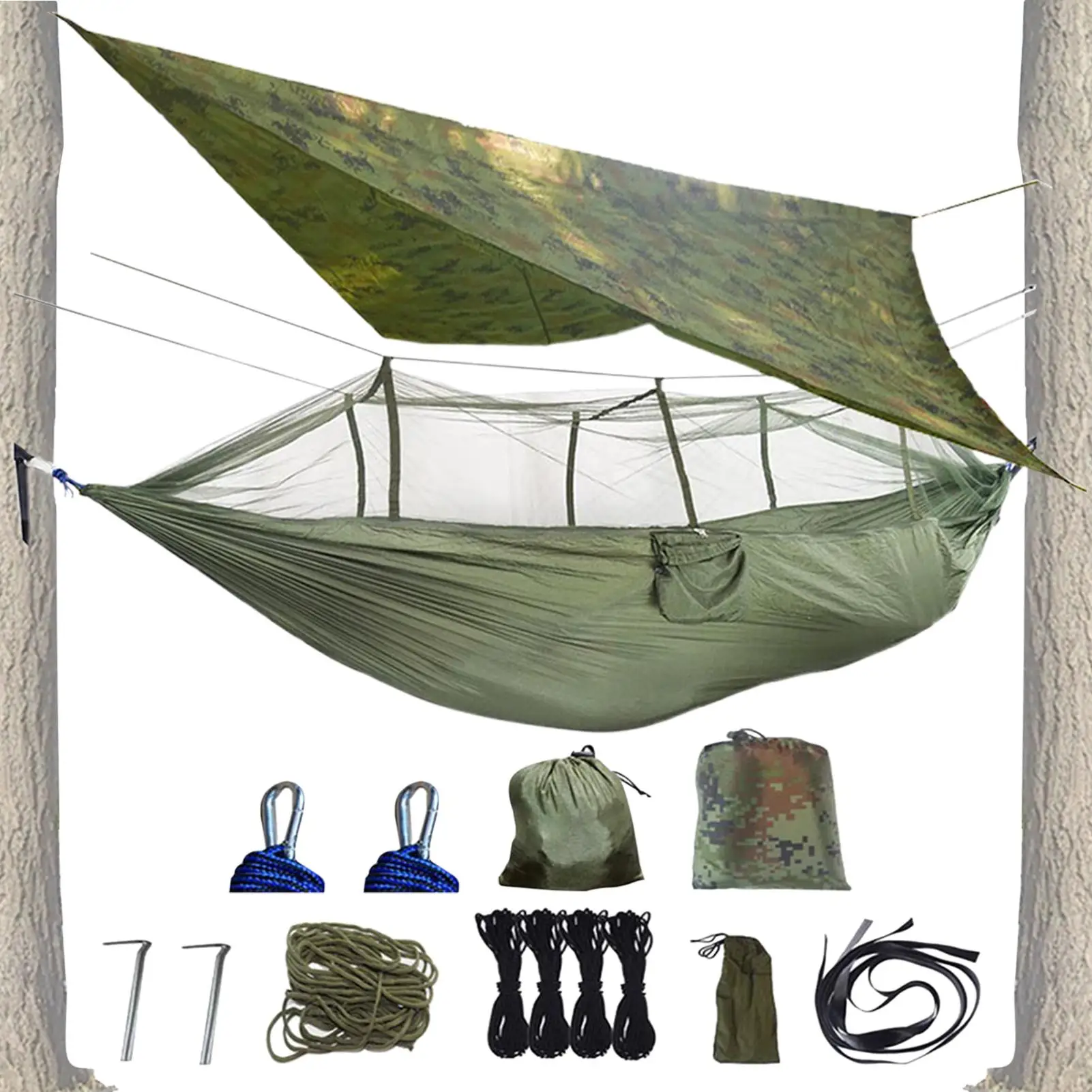 Camping Hammock Net Waterproof Roof Fly Net Netting Waterproof Protective Mesh For Fishing Patio Backyard Garden Outdoor