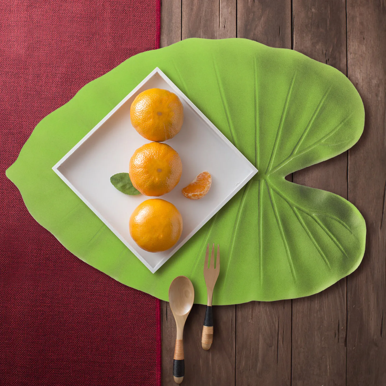 

EVA Monstera Leaf Placemats Table Mats Heat Scratch Resistant Decor Dinner Table Accessories Neutral Style