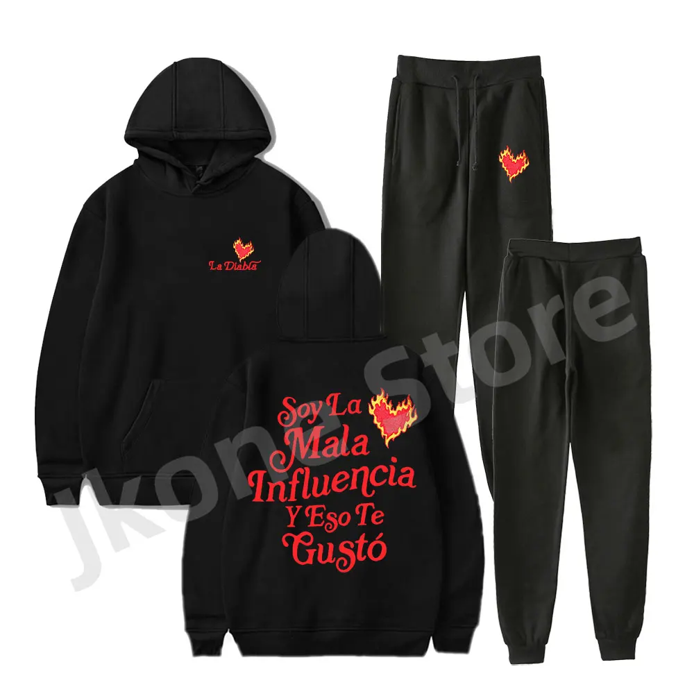 

La Diabla Hoodies Set Poco A Poco Tour Merch Women Men Fashion Casual Streetwear Sweatshirts