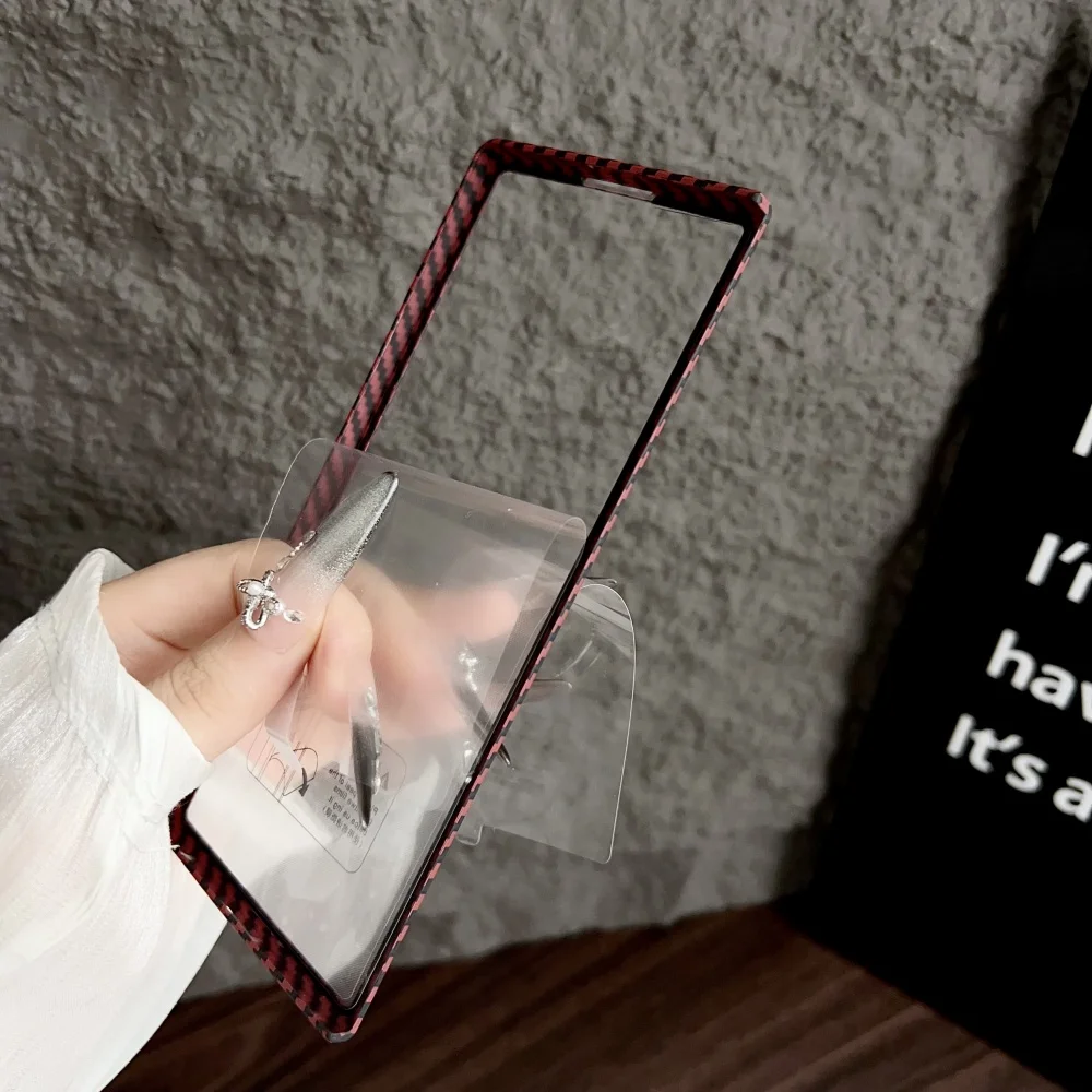 Luksusowe etui magnetyczne z włókna węglowego Magsafe do Samsunga Z Fold 8 7 6 5 Fold8 Ultra z hartowaną folią ochronną na ekran. — zdjęcie produktu 6