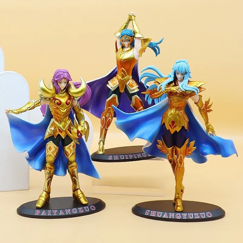 

Anime Saint Seiya gold saints Statue model Desktop decoration GK Collection handmade model PVC material.toy gift kid