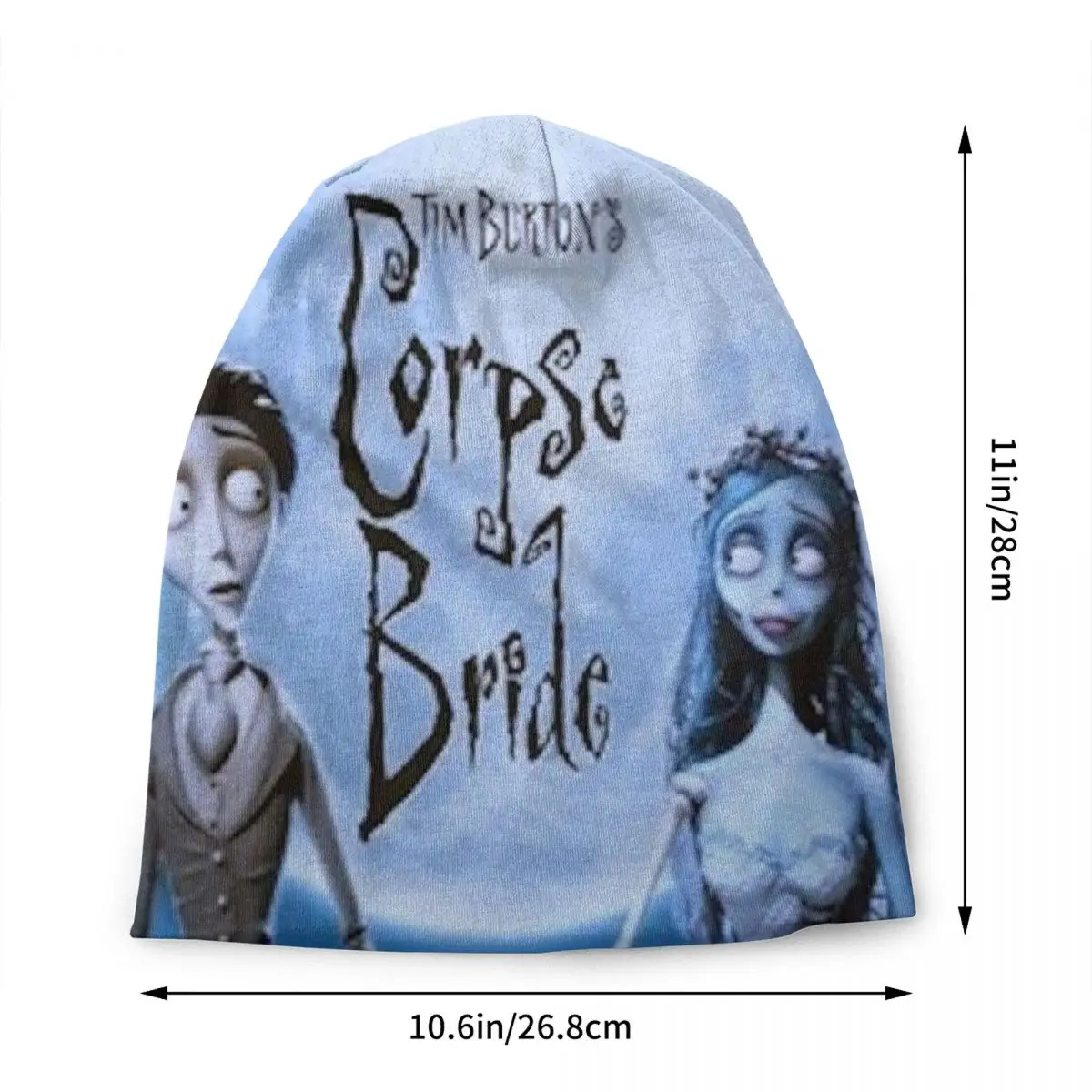 Tim Burton Corpse Bride Skullies Beanies Caps Unisex Hip Hop Winter Warm Knit Hat Adult Halloween Horror Scary Movie Bonnet Hats