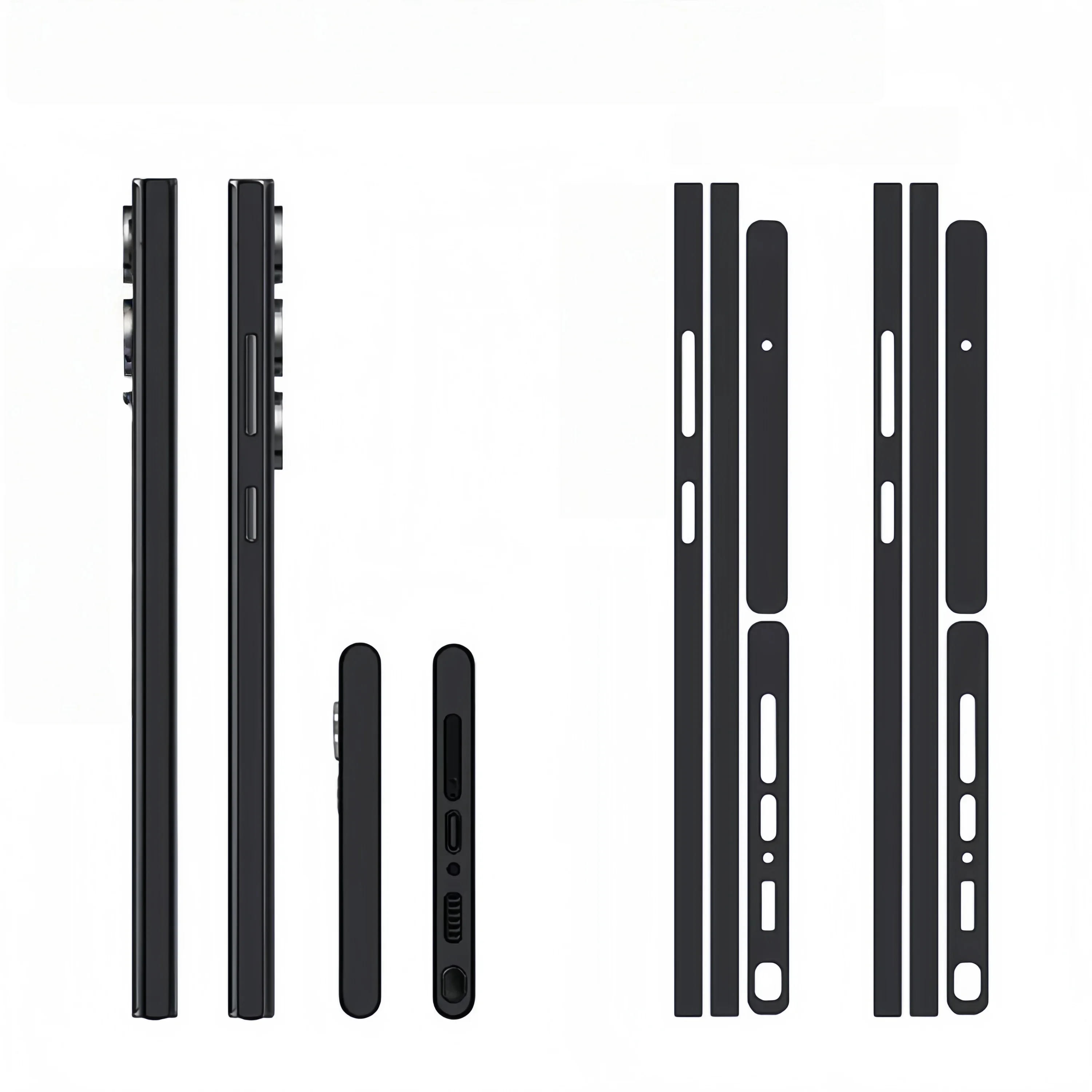 

2 шт. Защитная гидрогелевая пленка для рамки и боковых граней для Samsung Galaxy S25 / S24 / S26 Ultra, наклейка-сетка от царапин и пыли, защитная пленка для края корпуса