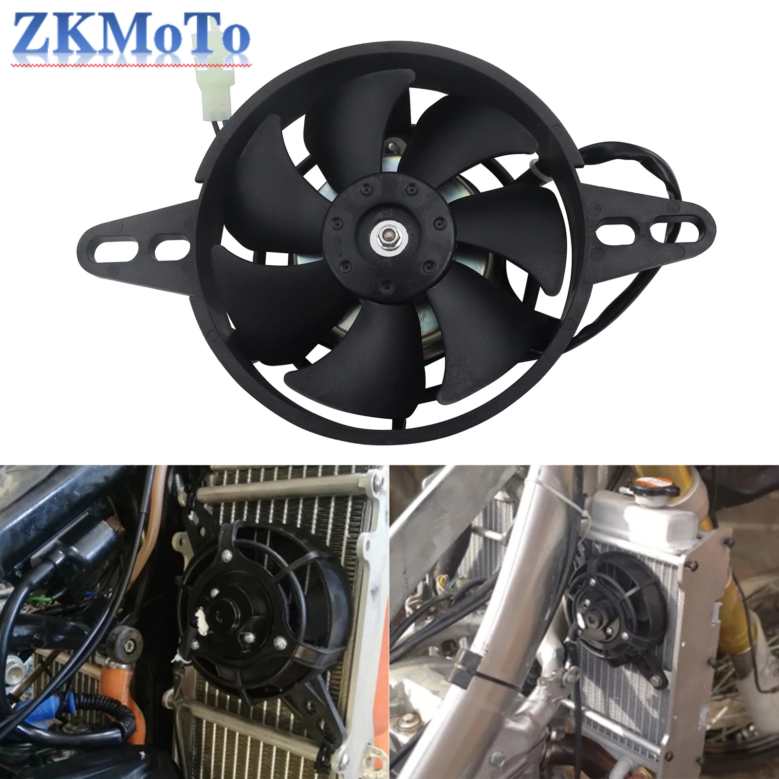 Universal Motorcycle Radiator Cooling Fan Oil Cooler Water Cooler Electric Fan 4inch 5inch For All Dirt Bike Motocross ATV