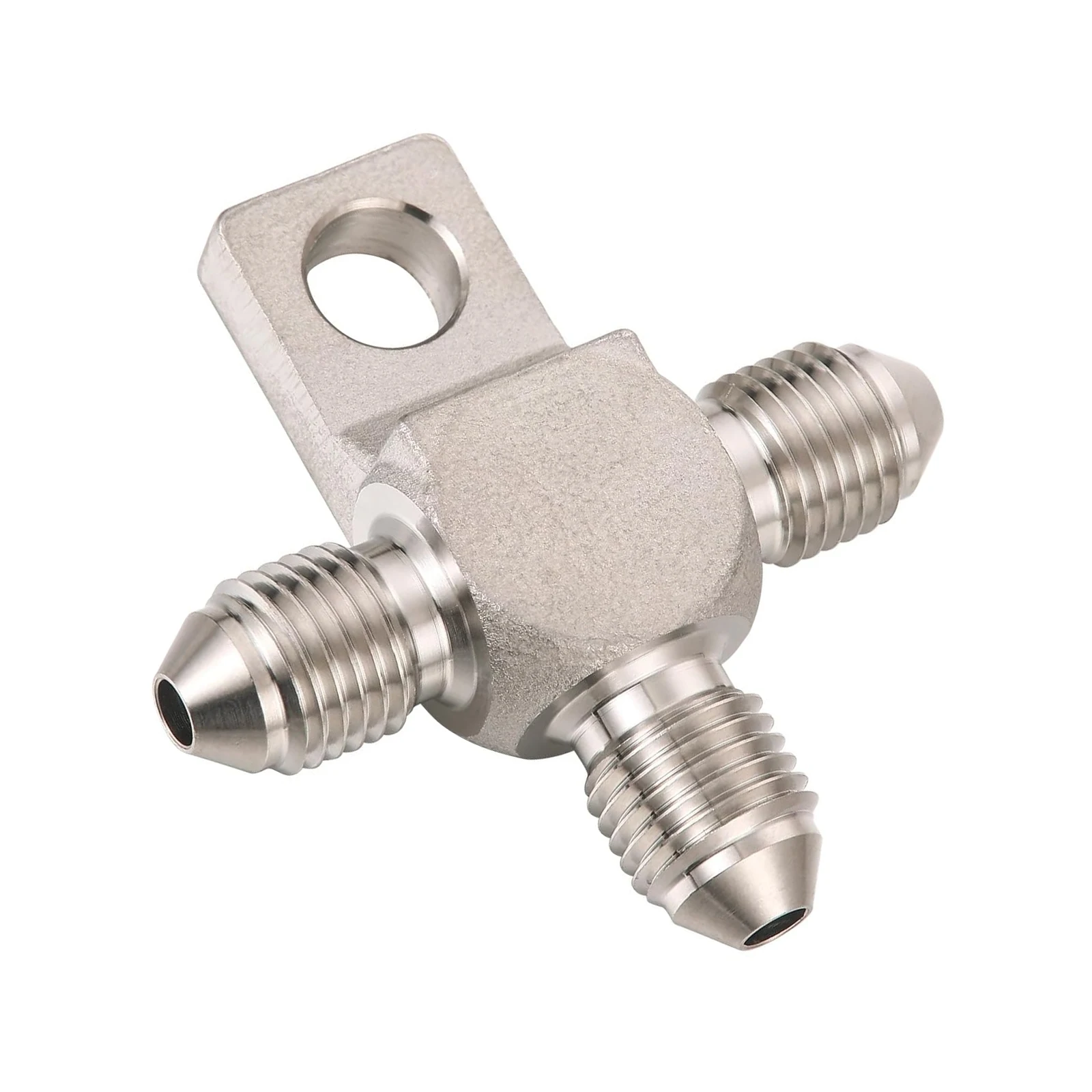 

Универсальный фитинг-тройник из нержавеющей стали AN3-AN3-AN3 с наружной резьбой, адаптер-переходник с внутренней резьбой для тормозных шлангов мотоциклов, серебристый
