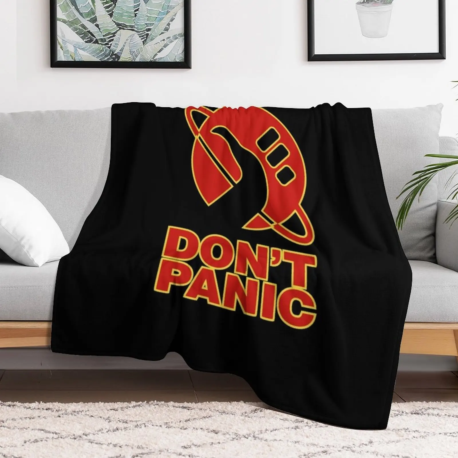 Don't Panic Throw Blanket Flannel Luxury Designers Blankets