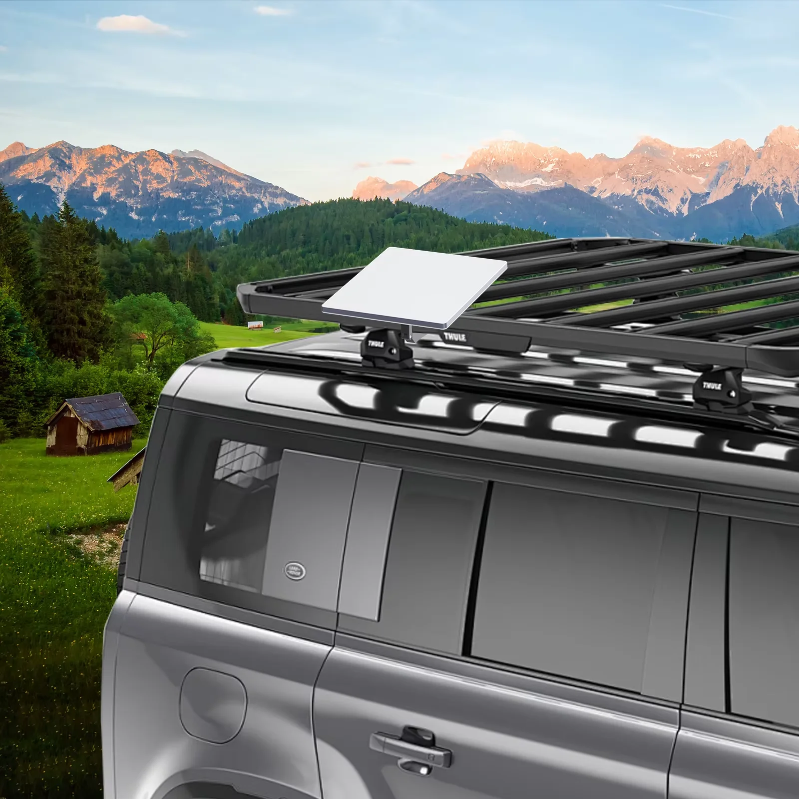 EDUP SK0096 Starlink Mini Roof Rack Mount سبائك الألومنيوم متوافقة مع Starlink Mini سهلة التركيب والإزالة