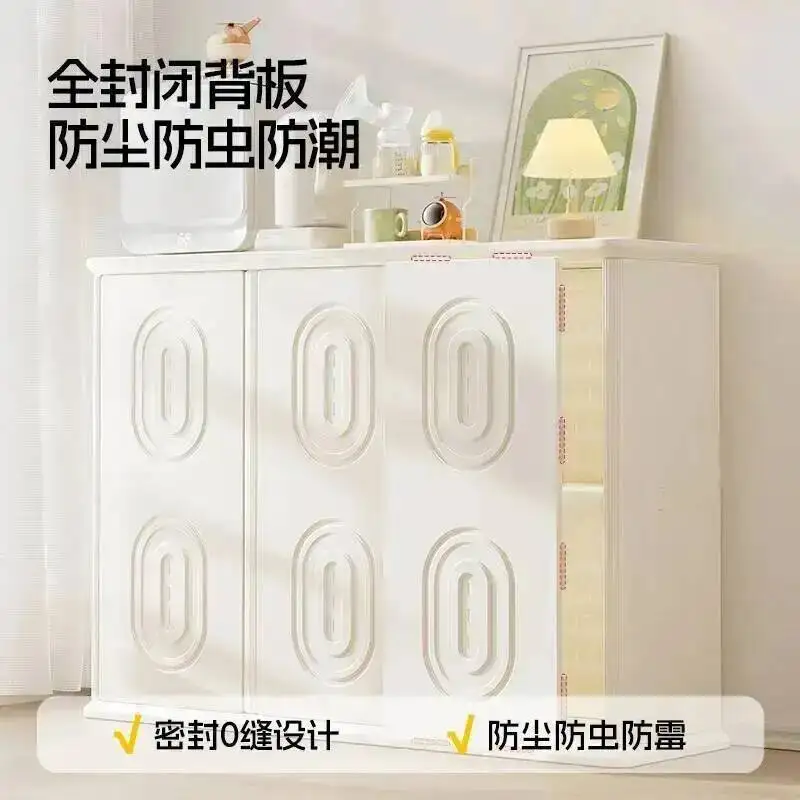 Plastic Movable Feeding Corner Chest Tablesideboards Baby Cupboard Rack Drawer Toy Storage Organiser Children Kids Cabinets