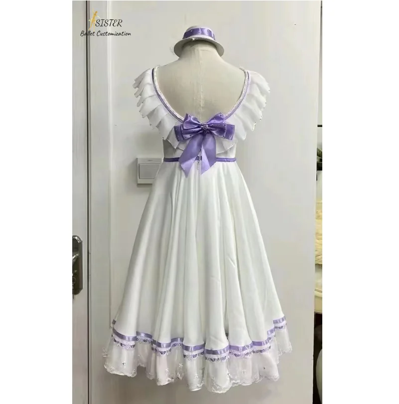 2023 New White girl graduation ball Clara ballerina dress private custom professional GDC competition dress gauze dress