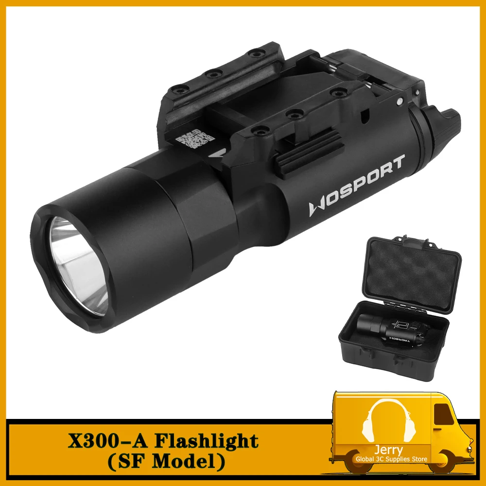 WOSPORT X300-A/800 Lumen Flashlight for Glock Cz-75 Pistol and Tactical Helmet M-LOK Boards