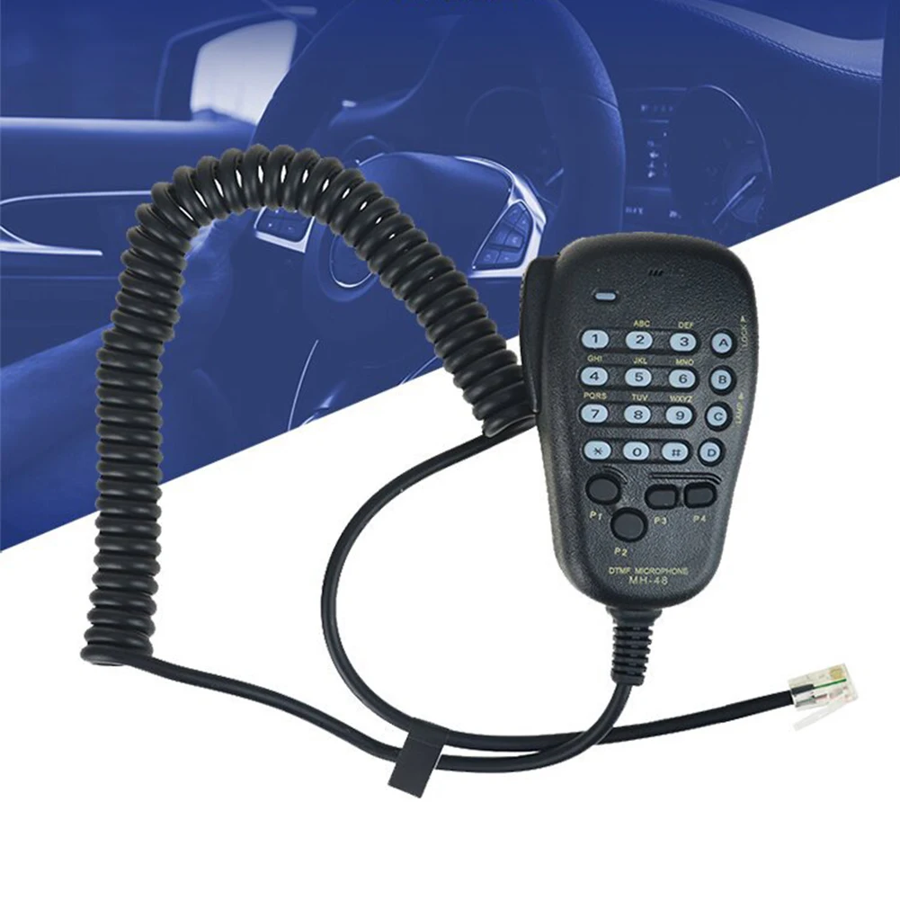 Speaker Clear Sound DTMF Microphone Waterproof Non Slip 6 Pin Radio Station Coil Cord Remote Long Fit For FT-7800R FT-7900R