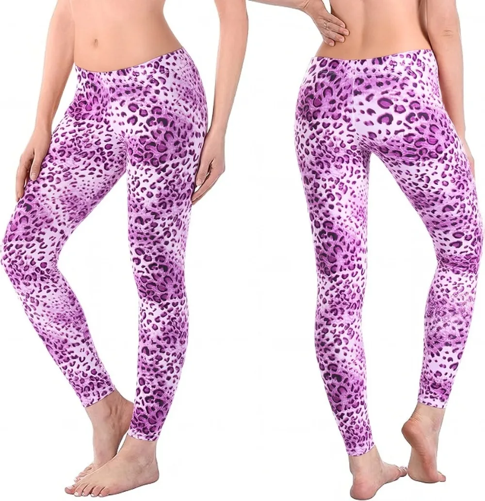 

Женские повседневные леггинсы с леопардовым принтом, базовые удобные тайтсы для работы или отдыха, мягкие эластичные брюки