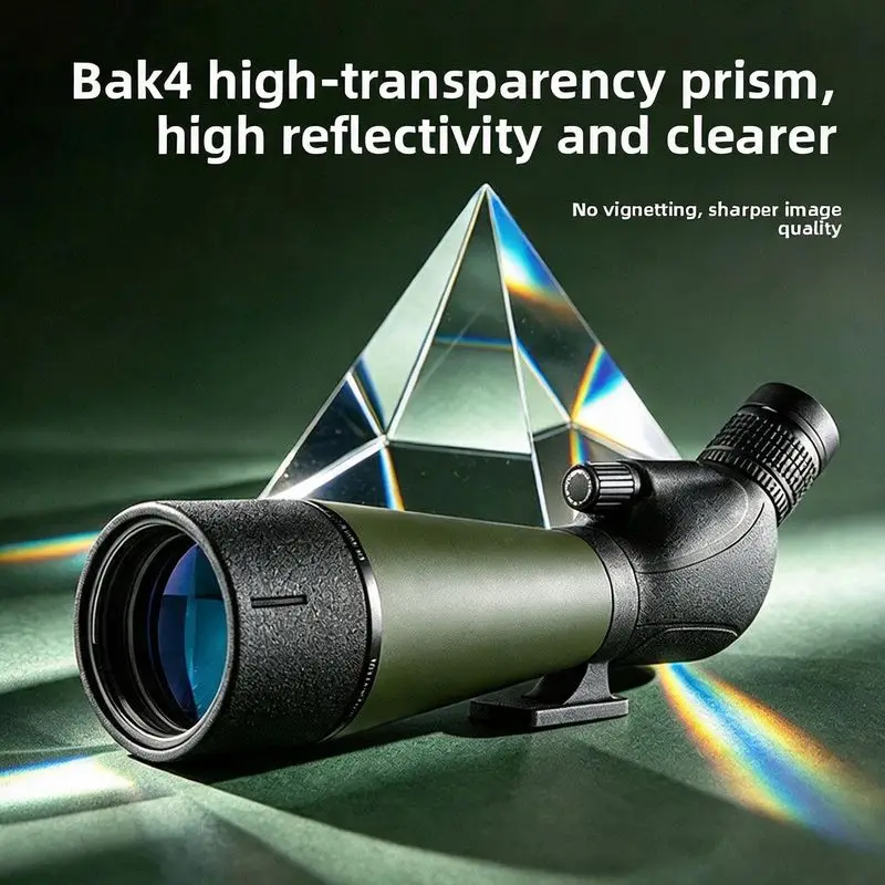 Single Tube Zoom Birdwatching Telescope Large Aperture High Definition Outdoor Moon Viewing Multi-layer Coated Lens 20-60x80