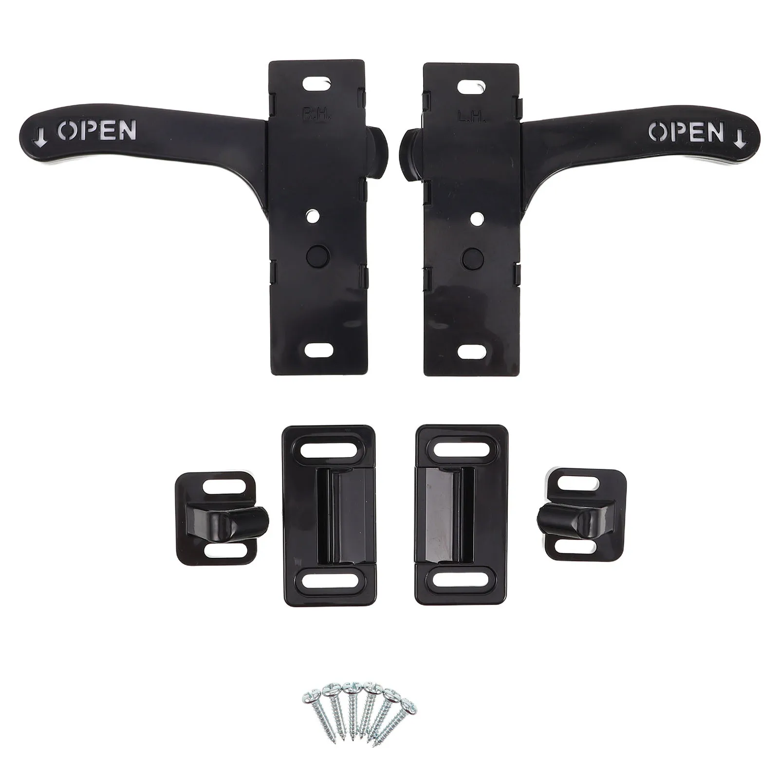 

2Sets Rv Screen Door Latch Handle Kit Universal Fit Durable Plastic Easy Installation Left Right Camper Trailer Accessories