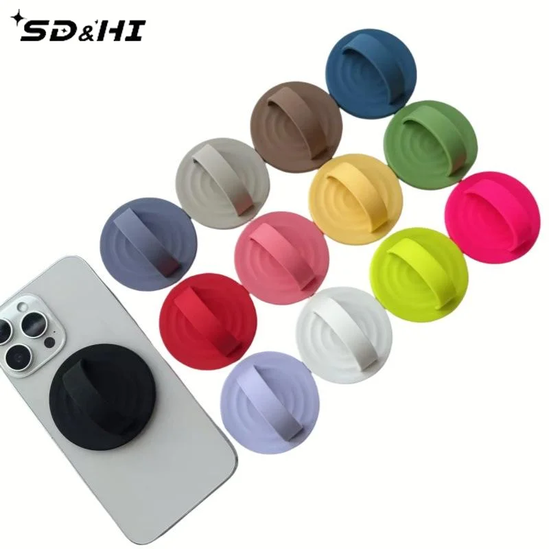 1 Piece Waterproof Removable Liquid Silicone Magnetic Phone Ring Holder Grip Attachment For Android Phone Cases