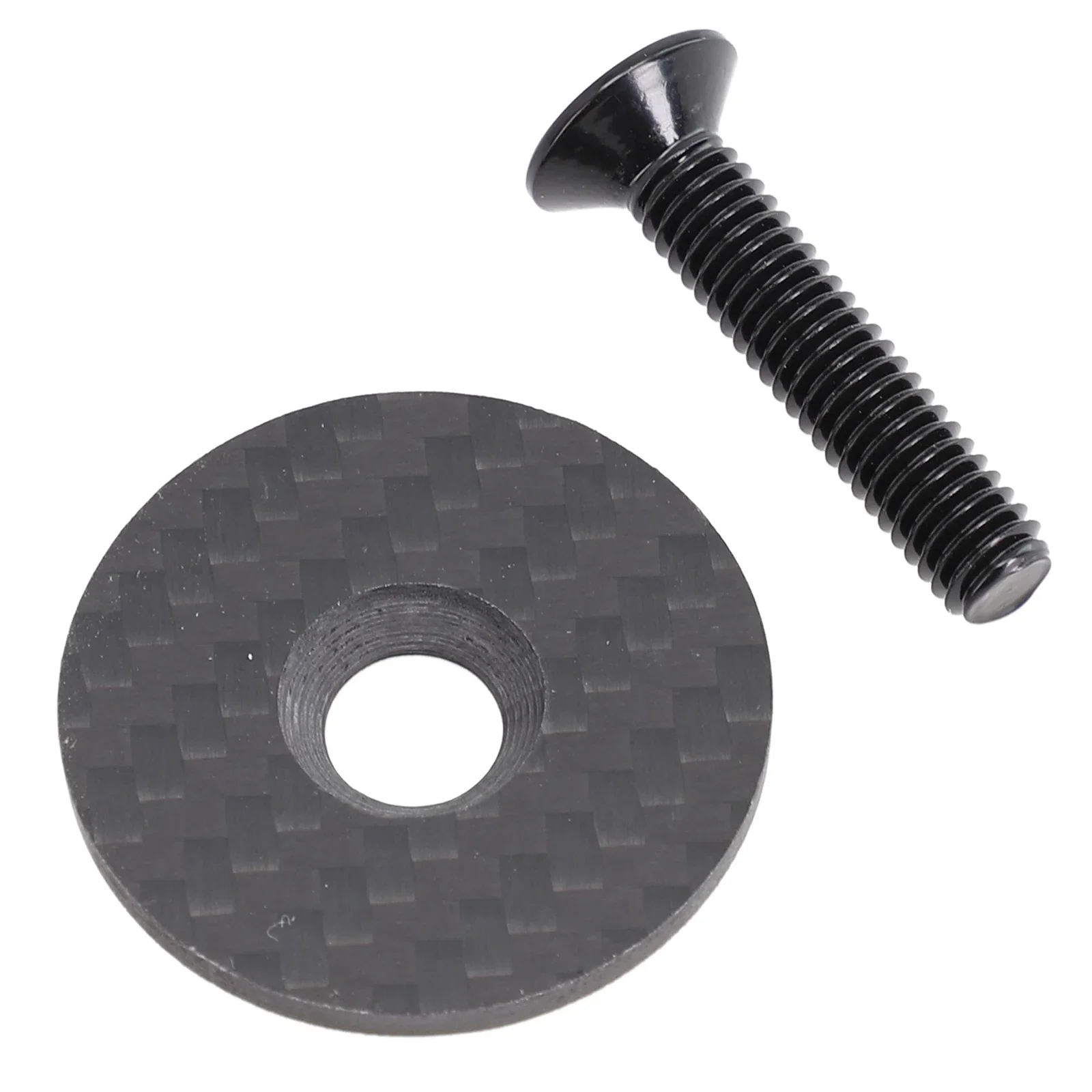 غطاء غطاء جذعي لسماعة الرأس من ألياف الكربون خفيف الوزن مع مسمار من التيتانيوم مناسب لتوجيه 31 8 مم وسهل التركيب