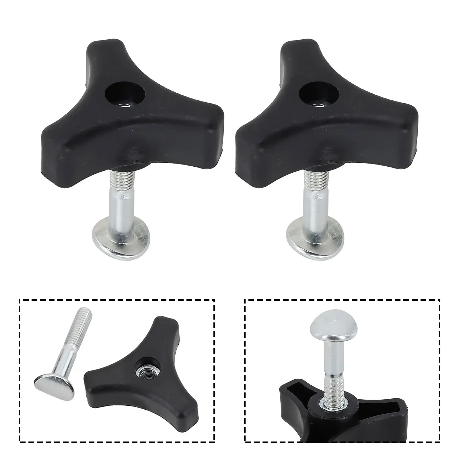 Practical Useful Handle Knob Bolt Accessories Garden tool Knob Lawn mower Lock Parts Plastic Replacement Switch Triangle