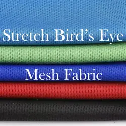 Stretch Polyester Mesh Fabric Knitted Bird’s Eye Fabric Quick-drying Sportswear Breathable DIY Cloth-Linings -Sold By Half Meter